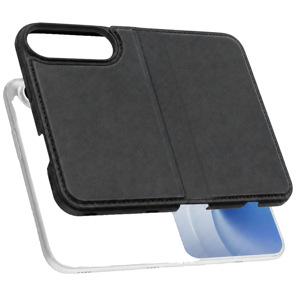 iPhone Duo Lippa Wallet Kunstlæder Flip Cover - MagSafe Kompatibel - Sort