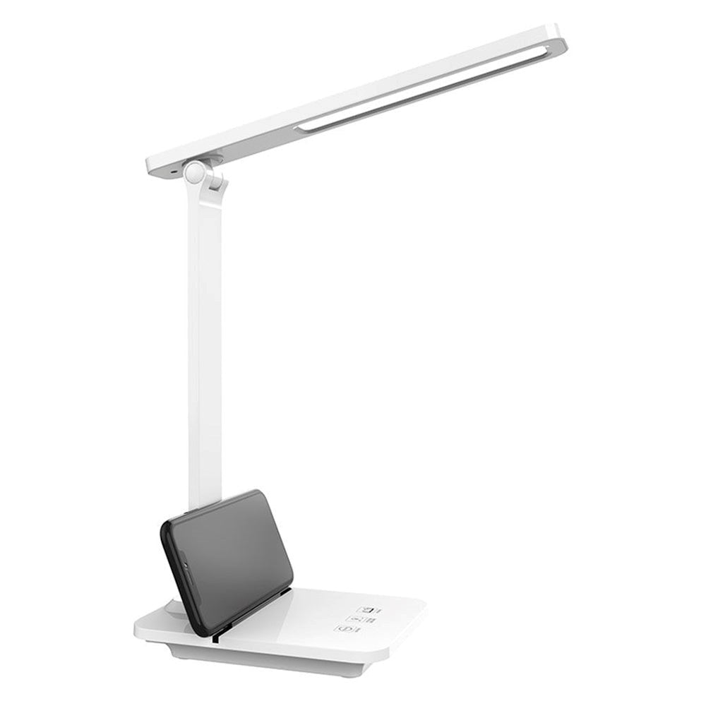 Lippa LED Skrivebordslampe m. Trådløs Opladning - Hvid