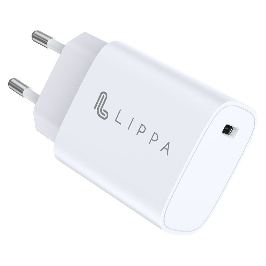 Lippa 20W Vægoplader m. USB-C PD - Hvid