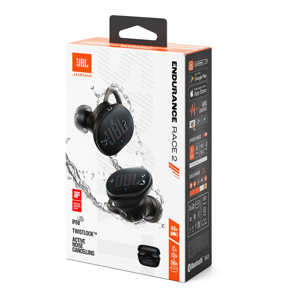 JBL Endurance Race 2 True Wireless Sport Headset - Sort