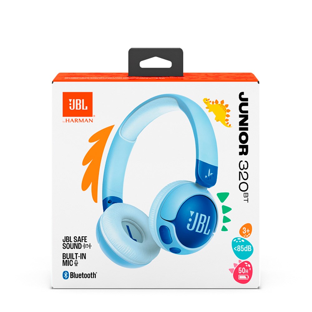 JBL Junior 320BT On-Ear Børne Headset Maks. 85 dB m. Bluetooth - Høretelefoner - Blå