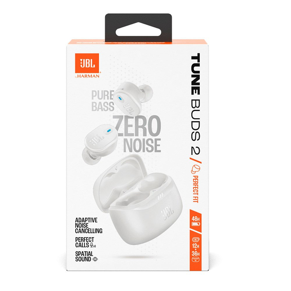 JBL Tune Buds 2 - True Wireless Headset m. Aktiv Støjreduktion - In-Ear - Hvid