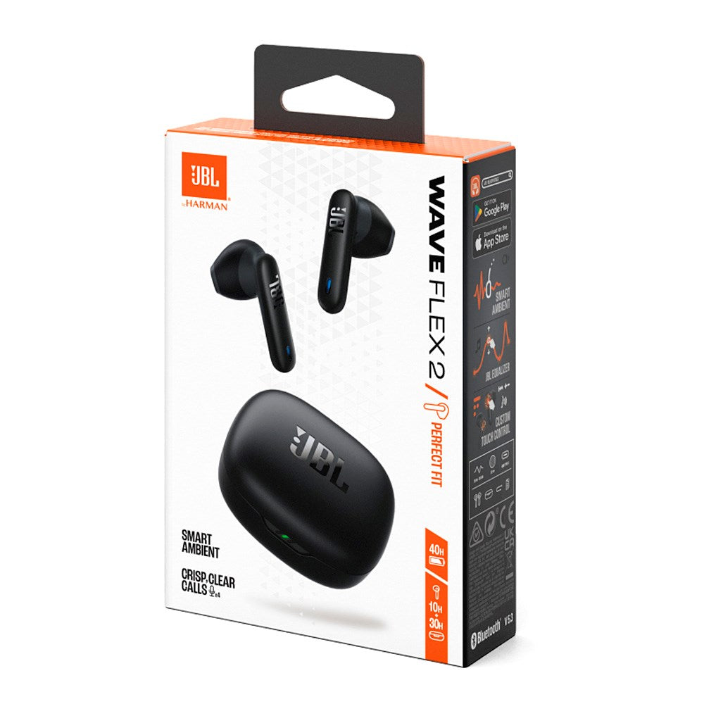 JBL Wave Flex 2 True Wireless Høretelefoner - In-Ear - Sort