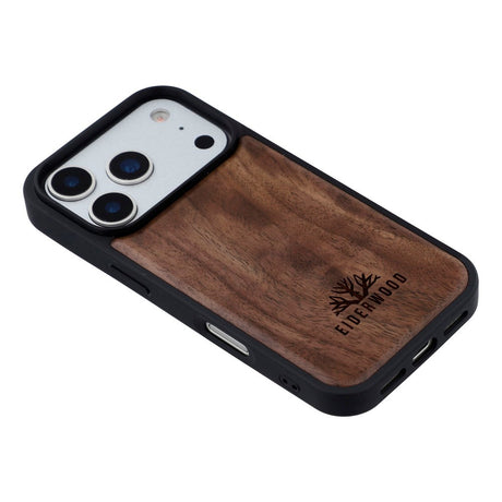 EIDERWOOD iPhone 17 Pro Magnetisk Træcover - MagSafe Kompatibel - Valnøddetræ