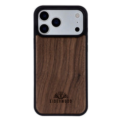EIDERWOOD iPhone 17 Pro Max Magnetisk Træcover - MagSafe Kompatibel - Valnøddetræ