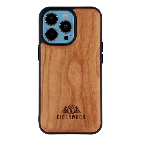 EIDERWOOD iPhone 13 Pro Magnetisk Træcover - MagSafe Kompatibel - Kirsebærtræ