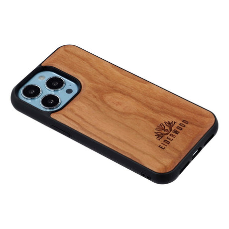 EIDERWOOD iPhone 13 Pro Magnetisk Træcover - MagSafe Kompatibel - Kirsebærtræ
