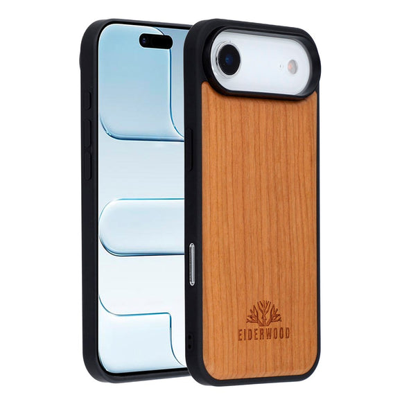 EIDERWOOD iPhone Air Magnetisk Træcover - MagSafe Kompatibel - Kirsebærtræ