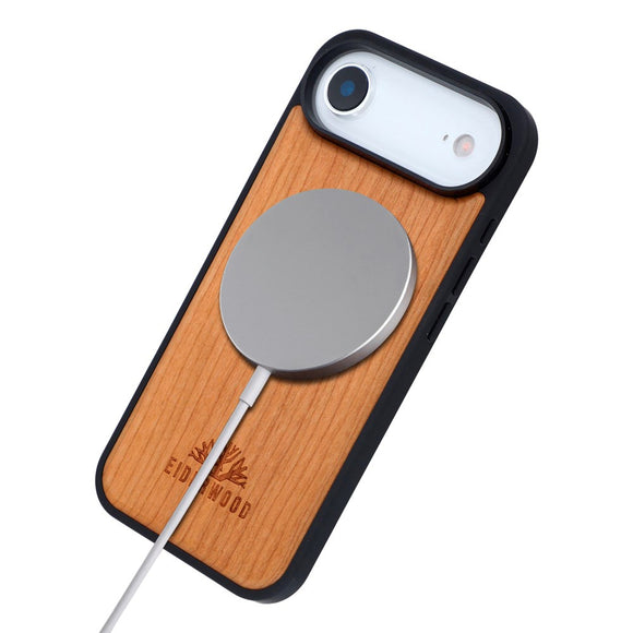 EIDERWOOD iPhone Air Magnetisk Træcover - MagSafe Kompatibel - Kirsebærtræ