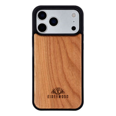 EIDERWOOD iPhone 17 Pro Max Magnetisk Træcover - MagSafe Kompatibel - Kirsebærtræ