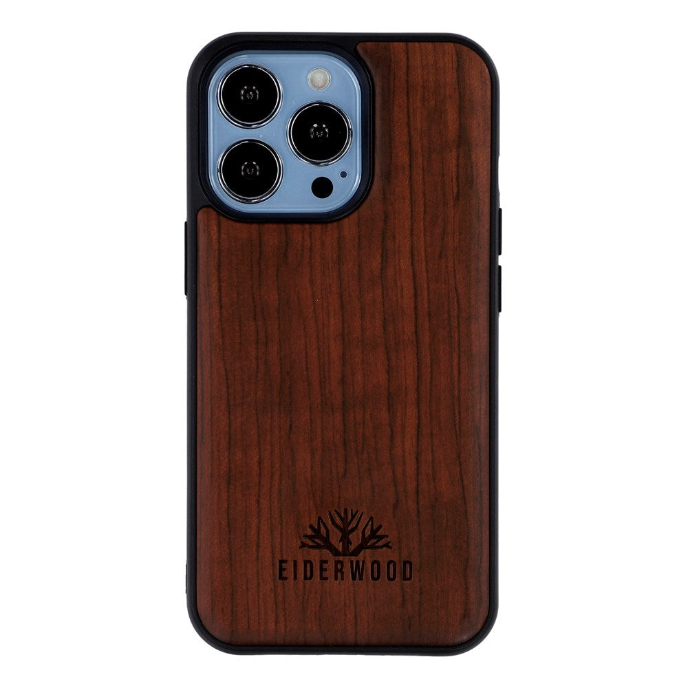 EIDERWOOD iPhone 13 Pro Magnetisk Træcover - MagSafe Kompatibel - Palisander