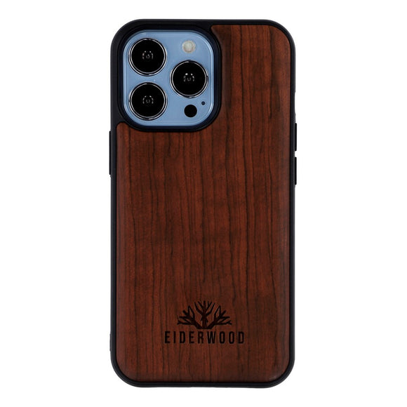 EIDERWOOD iPhone 13 Pro Magnetisk Træcover - MagSafe Kompatibel - Palisander