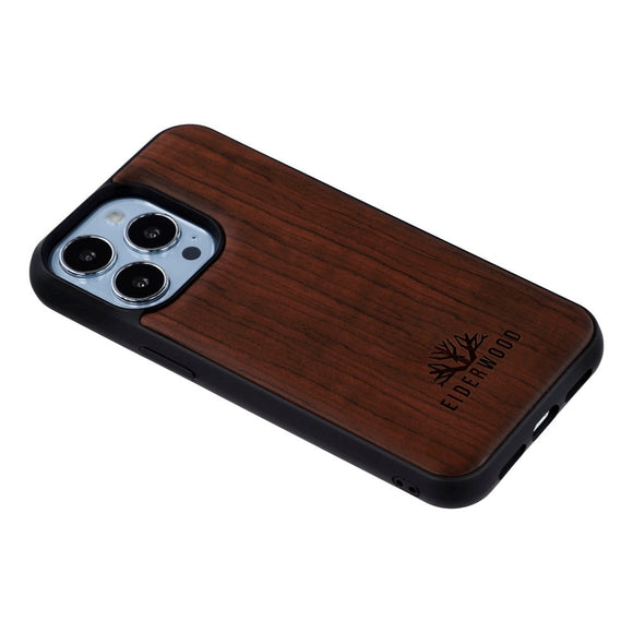 EIDERWOOD iPhone 13 Pro Magnetisk Træcover - MagSafe Kompatibel - Palisander