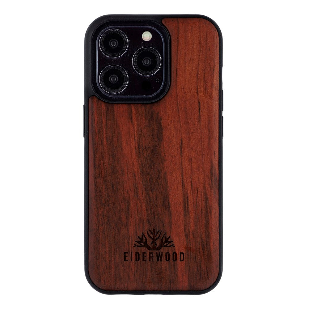EIDERWOOD iPhone 14 Pro Magnetisk Træcover - MagSafe Kompatibel - Palisander