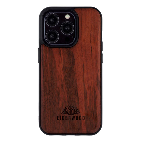 EIDERWOOD iPhone 14 Pro Magnetisk Træcover - MagSafe Kompatibel - Palisander