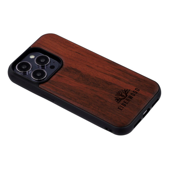 EIDERWOOD iPhone 14 Pro Magnetisk Træcover - MagSafe Kompatibel - Palisander