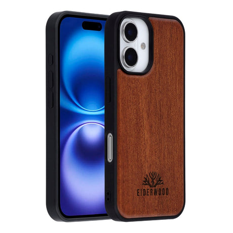 EIDERWOOD iPhone 16 Magnetisk Træcover - MagSafe Kompatibel - Palisander