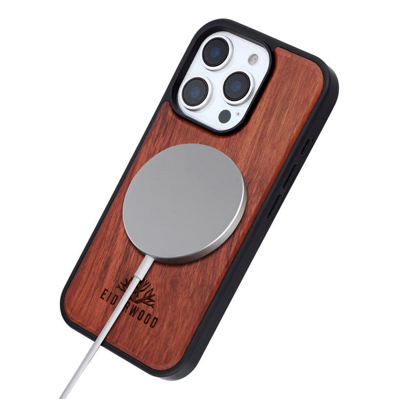 EIDERWOOD iPhone 16 Pro Magnetisk Træcover - MagSafe Kompatibel - Palisander