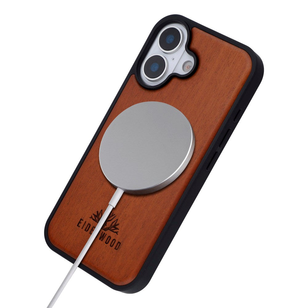 EIDERWOOD iPhone 17 Magnetisk Træcover - MagSafe Kompatibel - Palisander