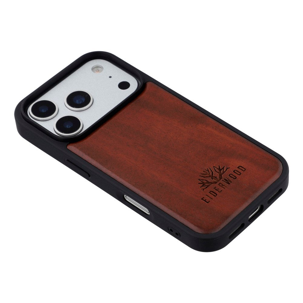 EIDERWOOD iPhone 17 Pro Magnetisk Træcover - MagSafe Kompatibel - Palisander