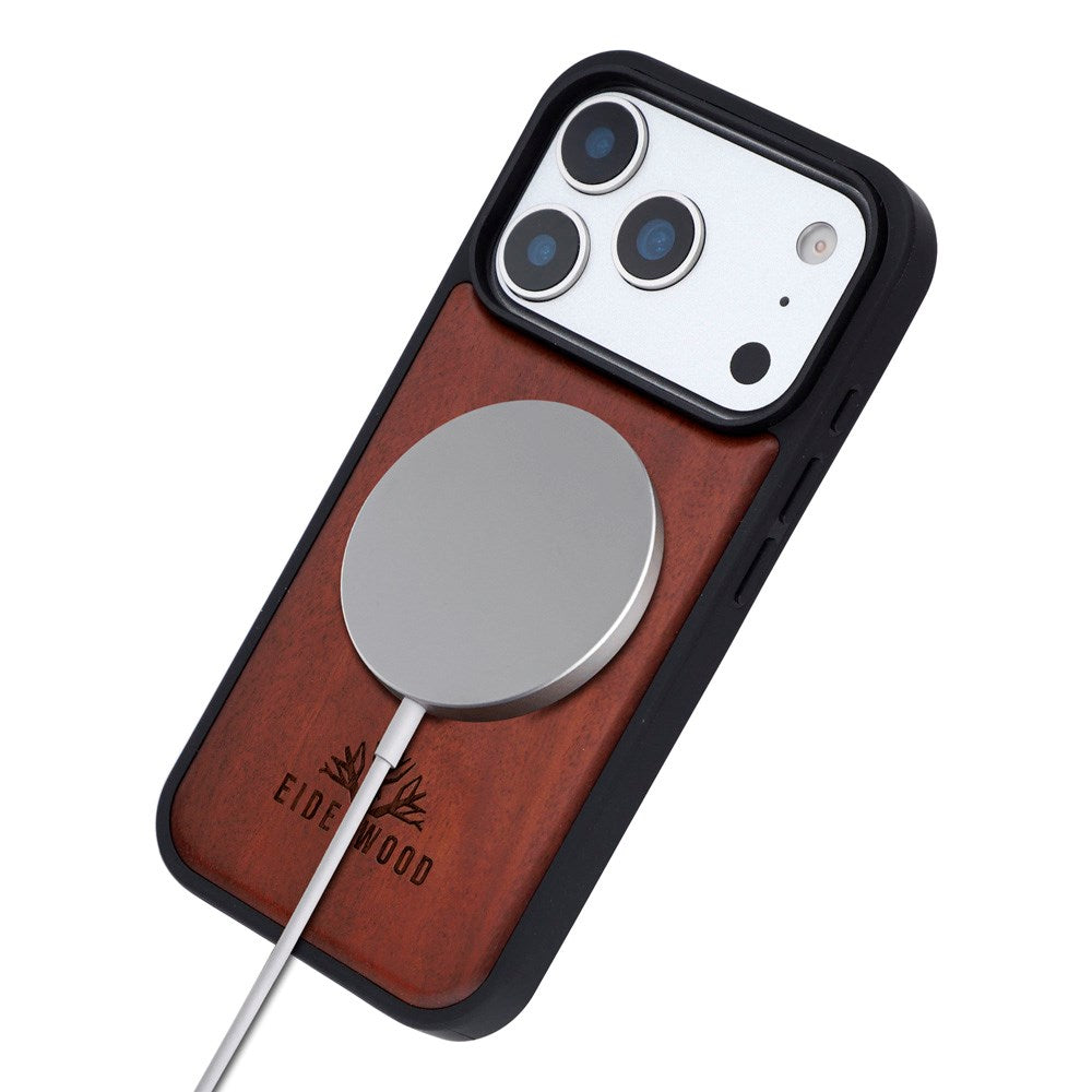 EIDERWOOD iPhone 17 Pro Max Magnetisk Træcover - MagSafe Kompatibel - Palisander