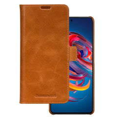 Samsung Galaxy A52s (5G) / A52 (4G / 5G) dbramante1928 Lynge 2-i-1 Ægte Læder Flip Cover - Tan