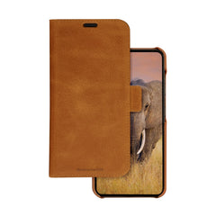 Samsung Galaxy A55 (5G) dbramante1928 Lynge 2-i-1 Ægte Læder Flip Cover - Tan