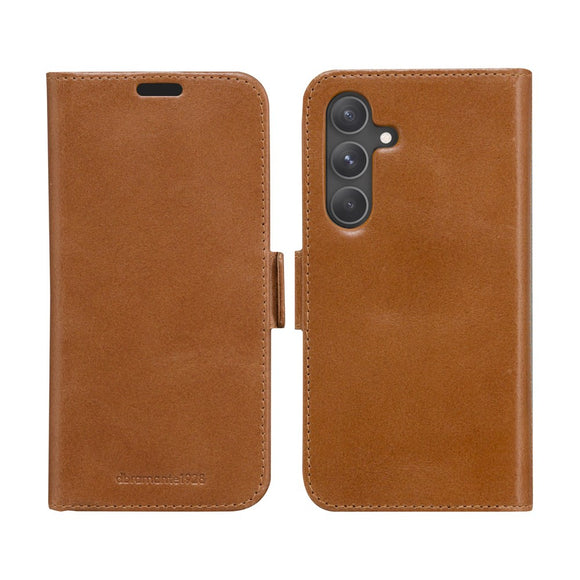 Samsung Galaxy A55 (5G) dbramante1928 Lynge 2-i-1 Ægte Læder Flip Cover - Tan