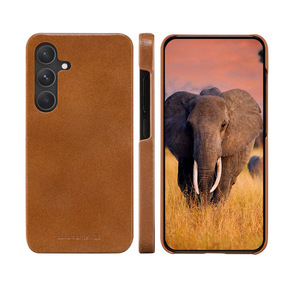 Samsung Galaxy A55 (5G) dbramante1928 Lynge 2-i-1 Ægte Læder Flip Cover - Tan