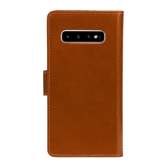 Samsung Galaxy S10 dbramante1928 Lynge 2-i-1 Ægte Læder Flip Cover - Tan