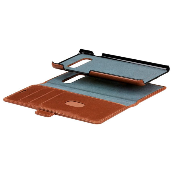 Samsung Galaxy S10 dbramante1928 Lynge 2-i-1 Ægte Læder Flip Cover - Tan