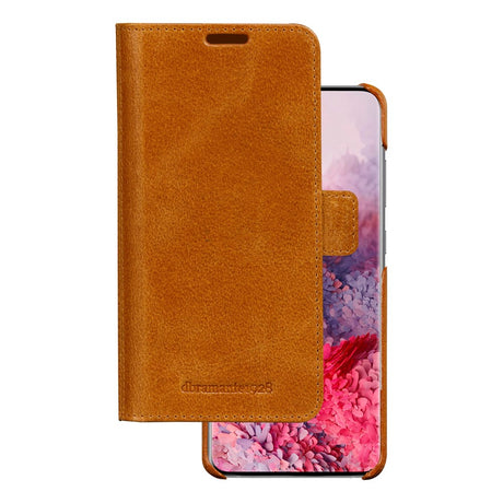 Samsung Galaxy S20 dbramante1928 Lynge 2-i-1 Ægte Læder Flip Cover - Tan