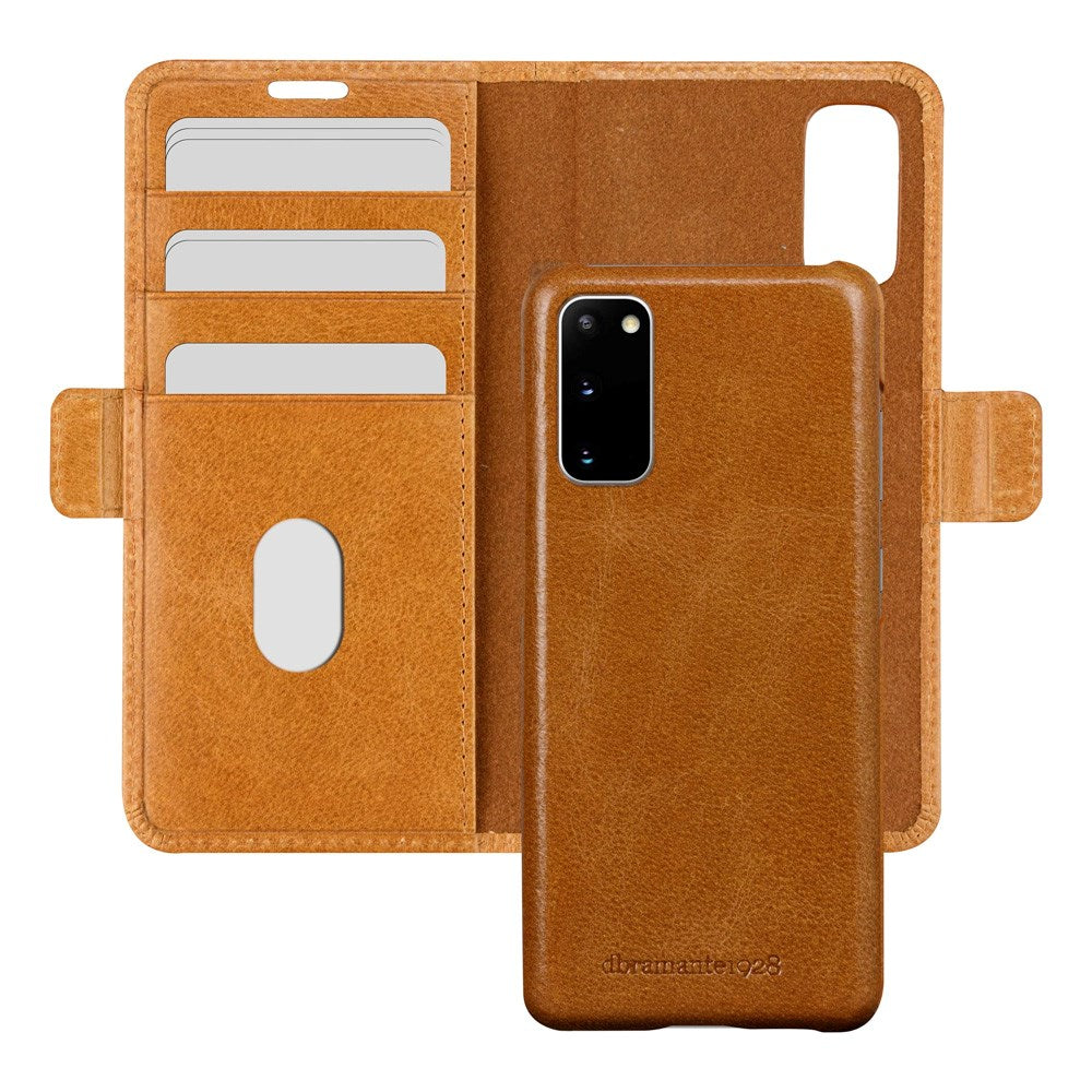 Samsung Galaxy S20 dbramante1928 Lynge 2-i-1 Ægte Læder Flip Cover - Tan