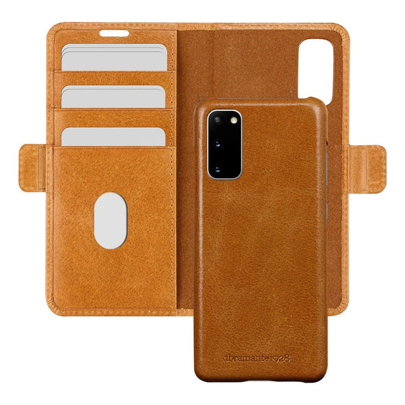 Samsung Galaxy S20 dbramante1928 Lynge 2-i-1 Ægte Læder Flip Cover - Tan