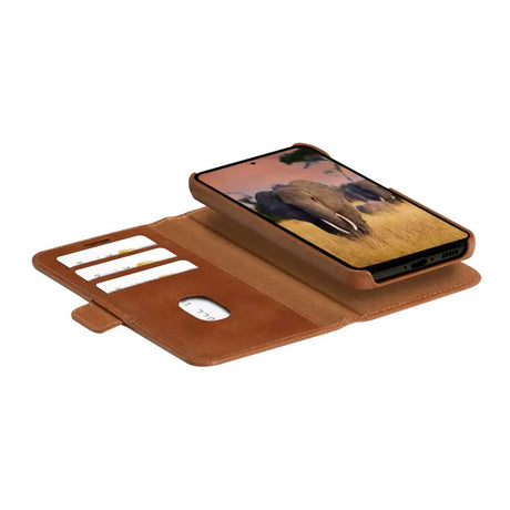 Samsung Galaxy S24+ (Plus) dbramante1928 Lynge Ægte Læder Magnet Cover - Tan