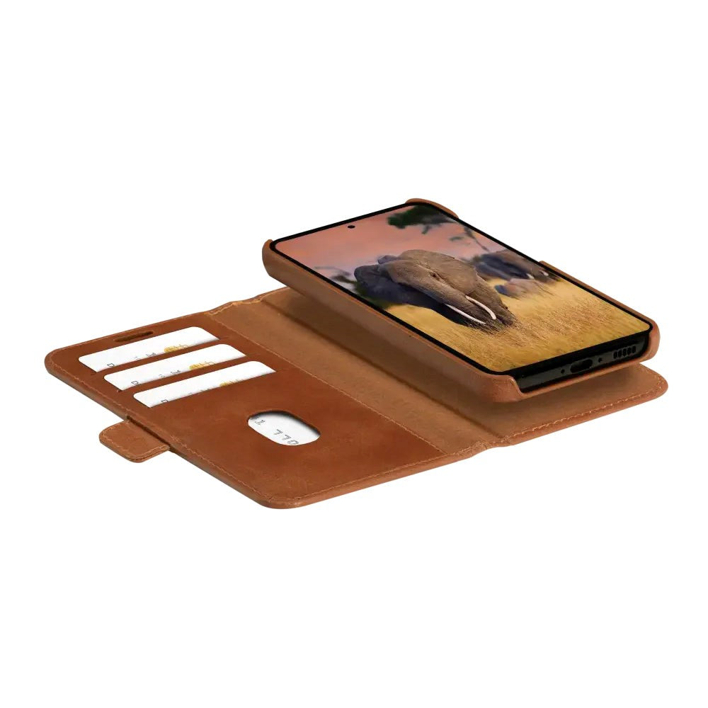 Samsung Galaxy S24 Ultra dbramante1928 Lynge Ægte Læder Magnet Cover - Tan