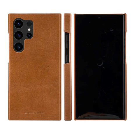 Samsung Galaxy S24 Ultra dbramante1928 Lynge Ægte Læder Magnet Cover - Tan