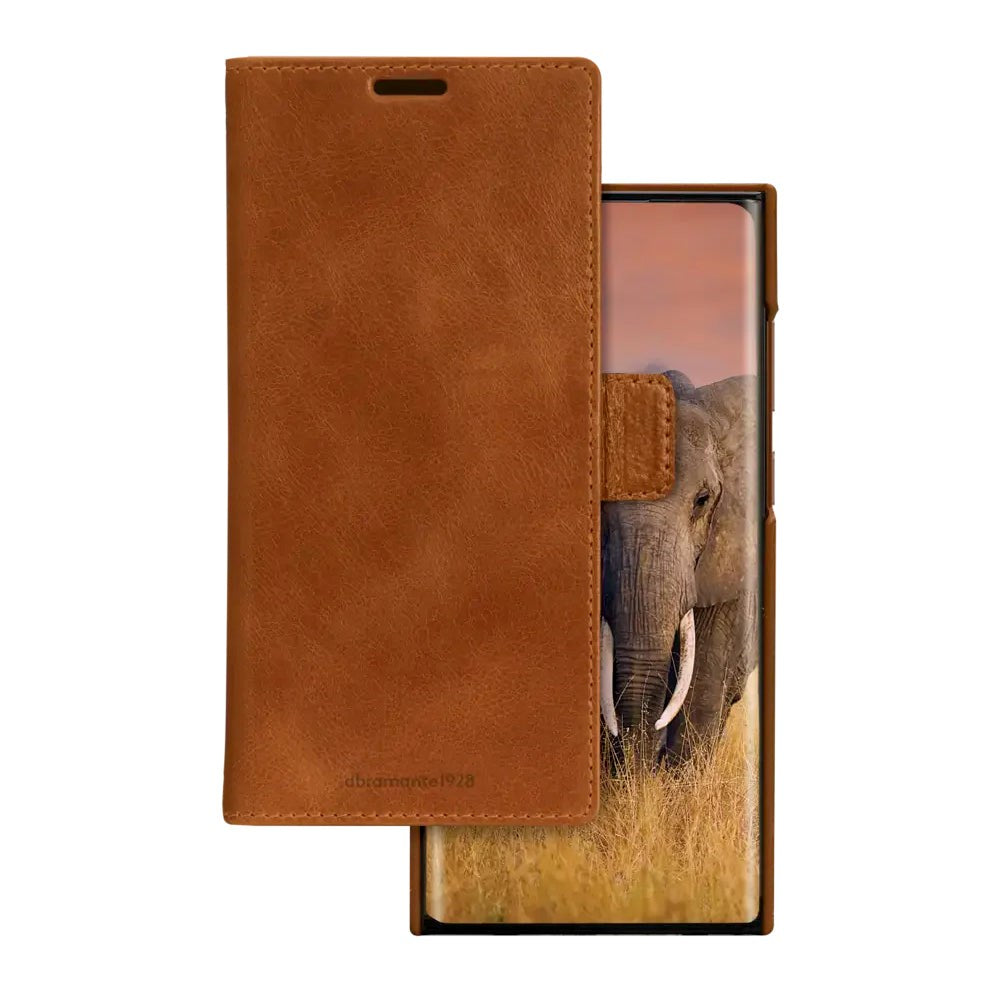 Samsung Galaxy S24 Ultra dbramante1928 Lynge Ægte Læder Magnet Cover - Tan