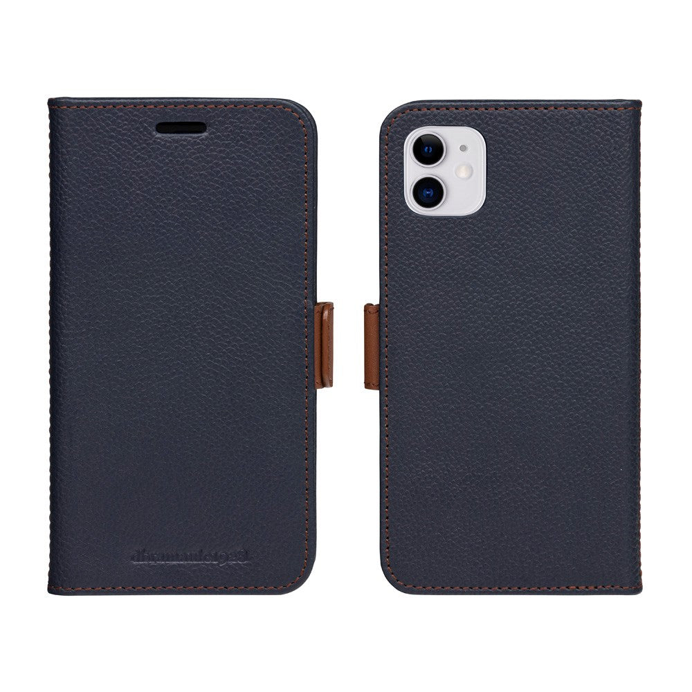 iPhone 11 dbramante1928 Lynge 2-i-1 Ægte Læder Flip Cover - Pebbled Blue