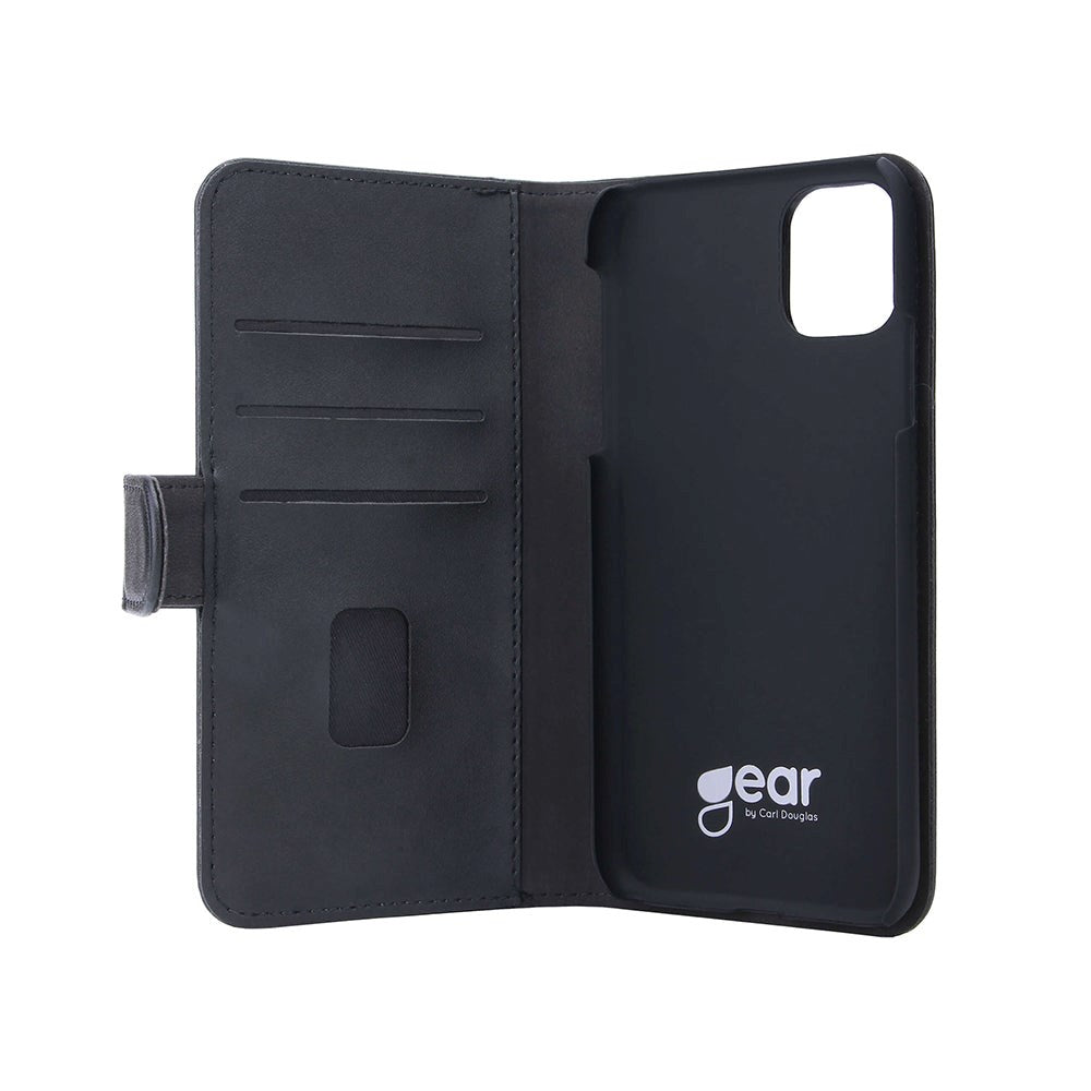 iPhone 11 GEAR Læder Cover m. Pung & Magnet - Sort
