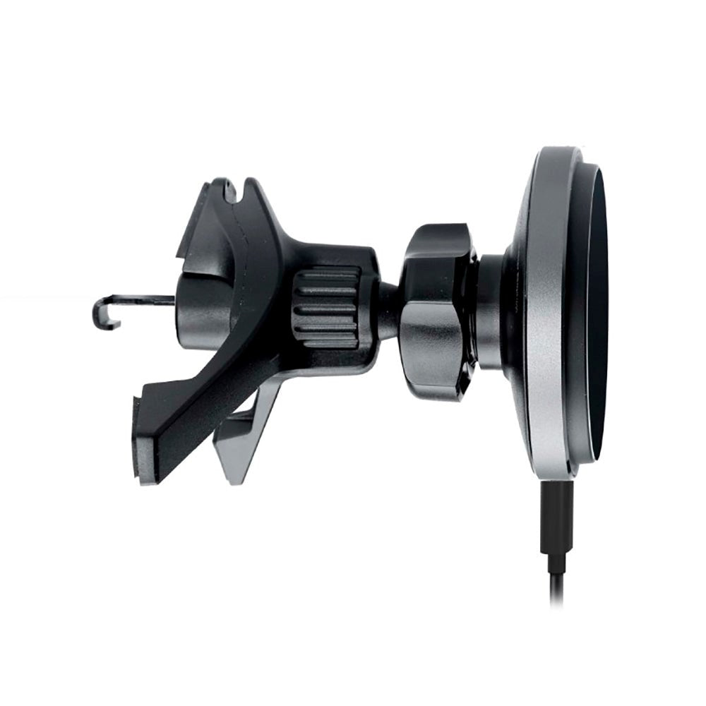 SBS Snap Charge Mobilholder til Ventilation m. Trådløs Opladning 15W - MagSafe Kompatibel - Sort