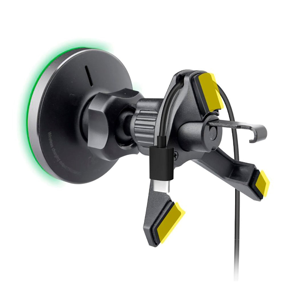 SBS Snap Charge Mobilholder til Ventilation m. Trådløs Opladning 15W - MagSafe Kompatibel - Sort