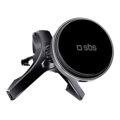SBS Snap Charge Mobilholder til Ventilation m. Trådløs Opladning 15W - MagSafe Kompatibel - Sort