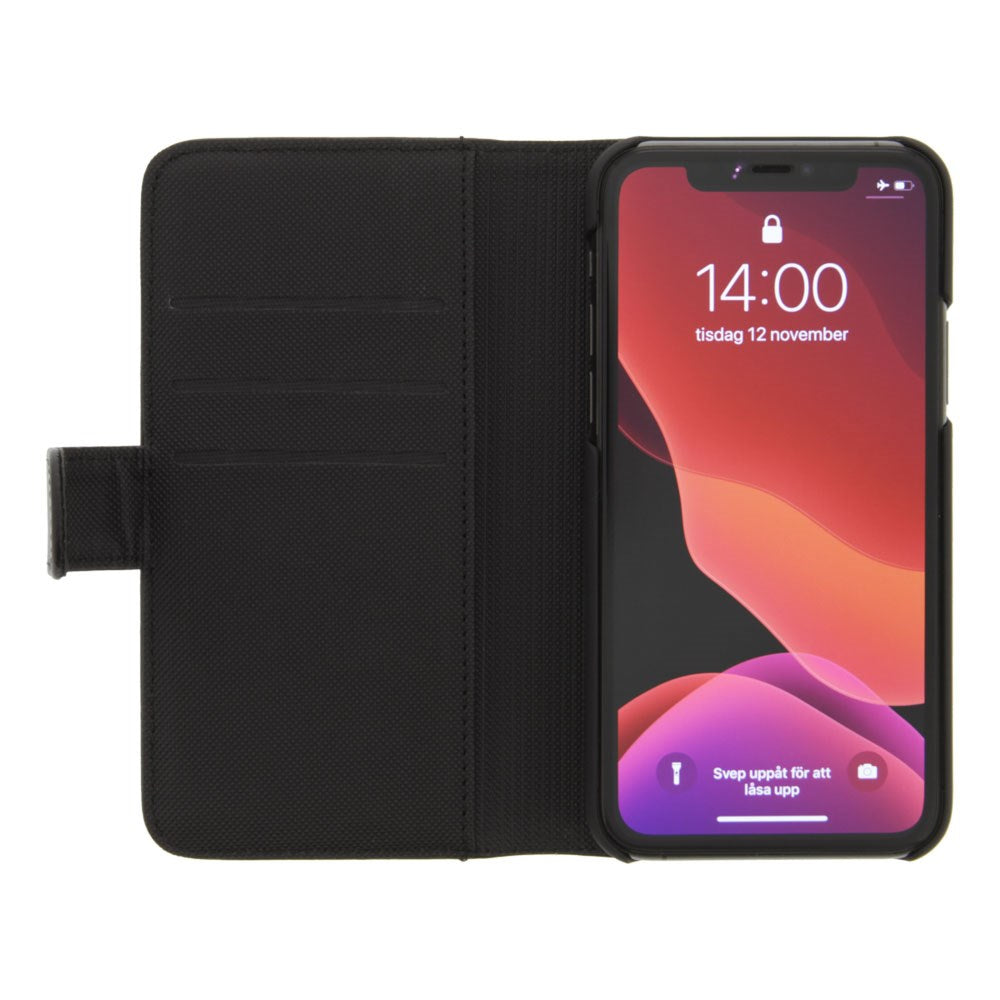 iPhone 12 Pro Max Deltaco 2-i-1 Kunstlæder Flip Cover - Sort