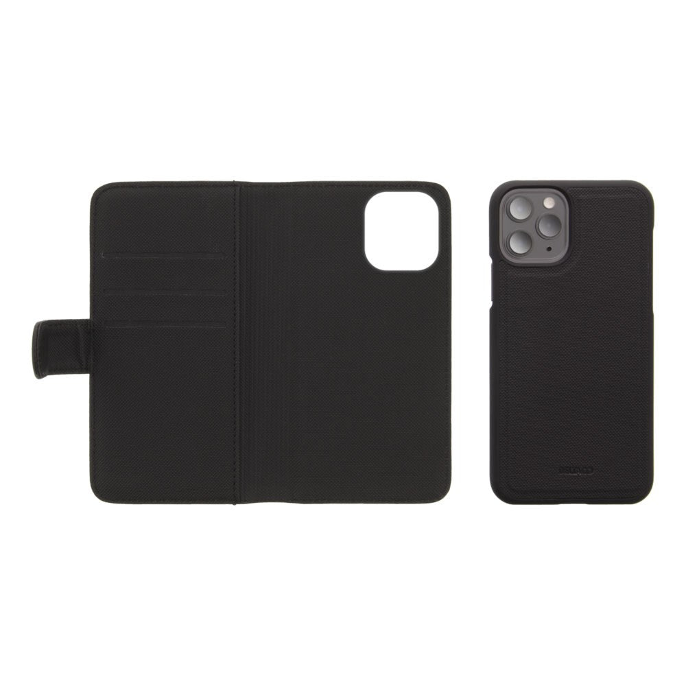 iPhone 12 Pro Max Deltaco 2-i-1 Kunstlæder Flip Cover - Sort