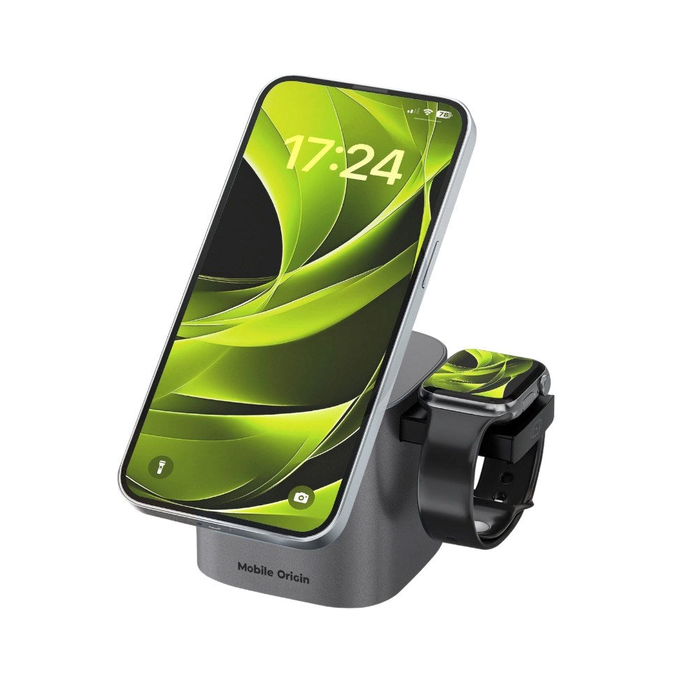 6-i-1 Qi2 Foldbar Trådløs Oplader Mobile Origin - Sort