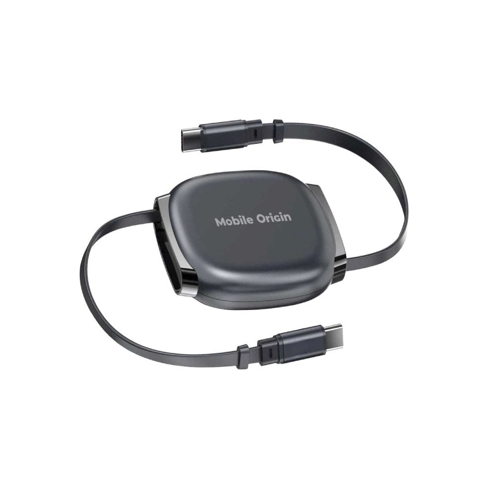 Selvindtrækkelig Kabel Boks Mobile Origin 100W m. USB-C til USB-C - Grå