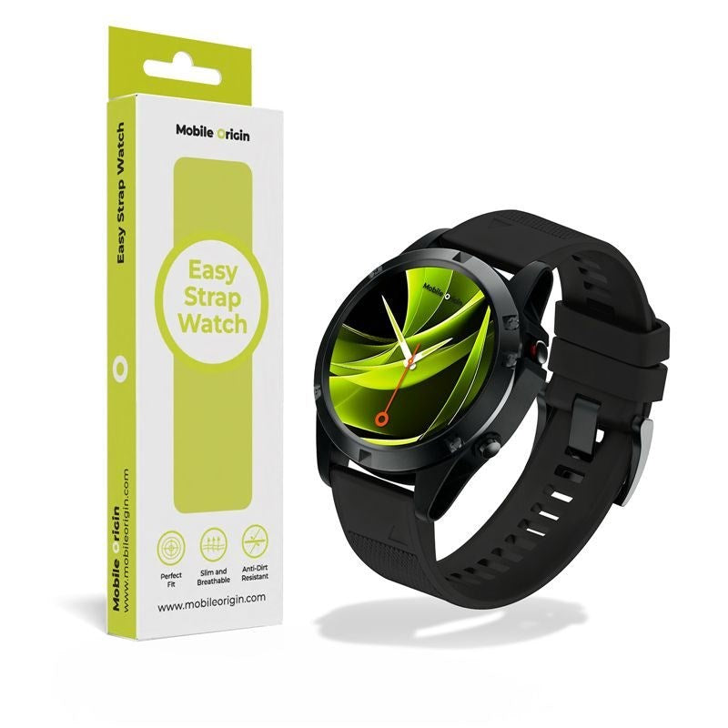 Universal Garmin 22mm QuickFit Mobile Origin Easy Strap Silikone Rem - Sort