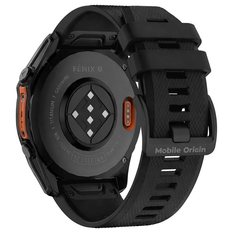Universal Garmin 26mm QuickFit Mobile Origin Easy Strap Silikone Rem - Sort