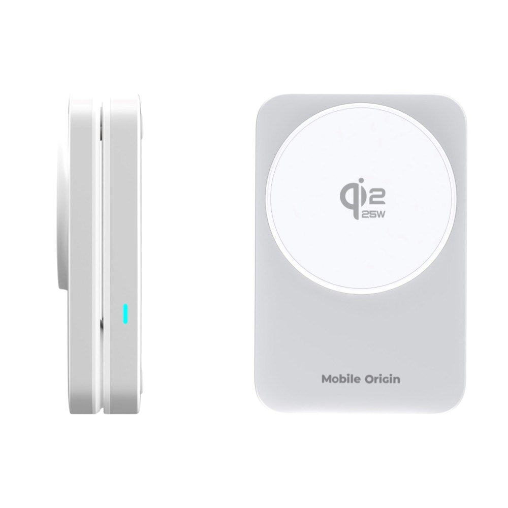 3-i-1 Qi2 Foldbar Trådløs Oplader Mobile Origin - Til Telefon, Apple Watch & Høretelefoner - Sølv